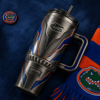 FLA Armor Plating - Gator Emblem Tumbler in Gunmetal Blue