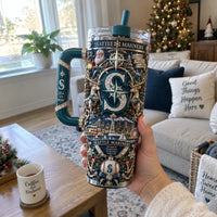 SEA Winter Compass - Ornamental Holiday Tumbler Composition