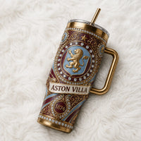 AVL 1874 - Claret and Blue Heritage Crest Tumbler