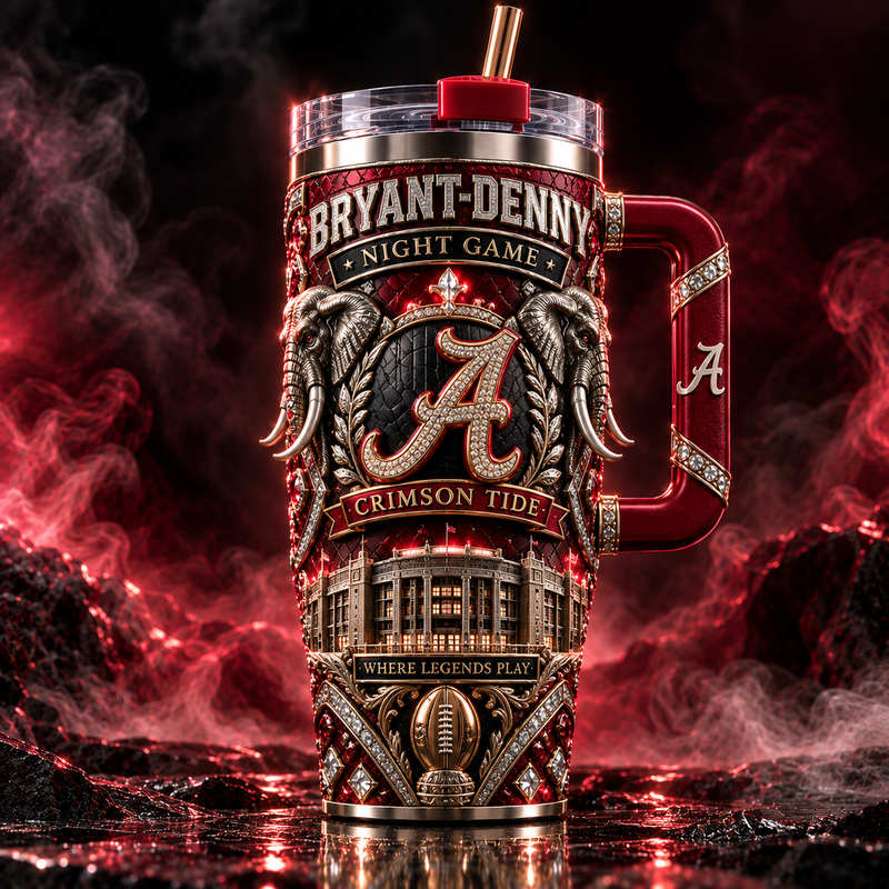 ALA - Crimson Relief, Script and Stadium Light