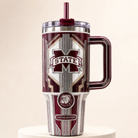 Maroon Deco - MSST Crest Tumbler in Chrome and Maroon