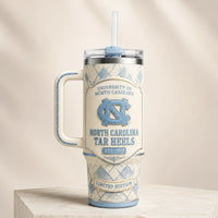 UNC Argyle Heritage - Carolina Blue Crest Tumbler