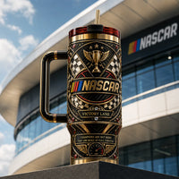 NASCAR Victory Lane - A Study in Gold Relief and Checkered Detail
