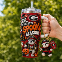 Sic 'Em, It's Spooky Season - UGA Haunted Sculpt Tumbler