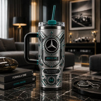 MB Silver Order - Teal Jewelled Emblem Tumbler