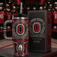 OSU Heritage Crest - Scarlet and Silver Drinkware Composition